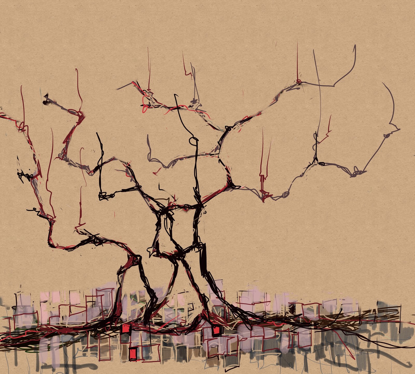 Untitled V, Digital drawing, by artist Kathleen Mack