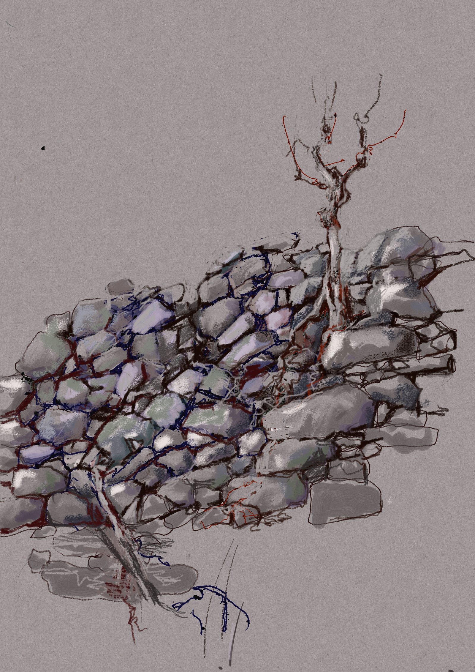 Untitled X, Digital drawing, by artist Kathleen Mack