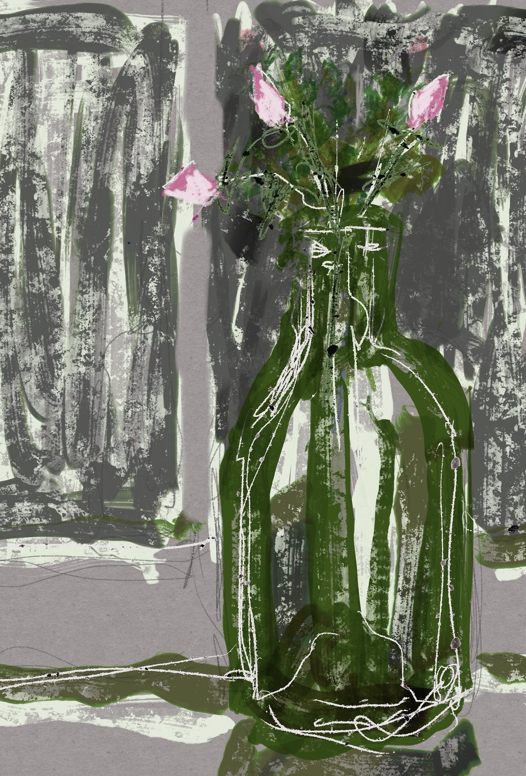 Winter Frost, Digital drawing, by artist Kathleen Mack