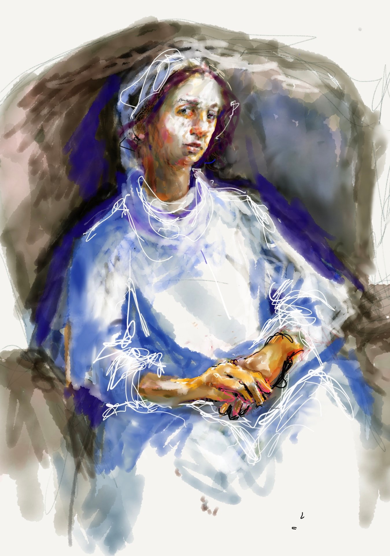 Untitled XI, Digital drawing, by artist Kathleen Mack